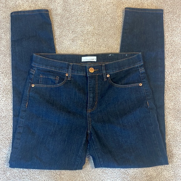 LOFT Dark Wash Modern Skinny Jeans Size 28/6 - Picture 2 of 7